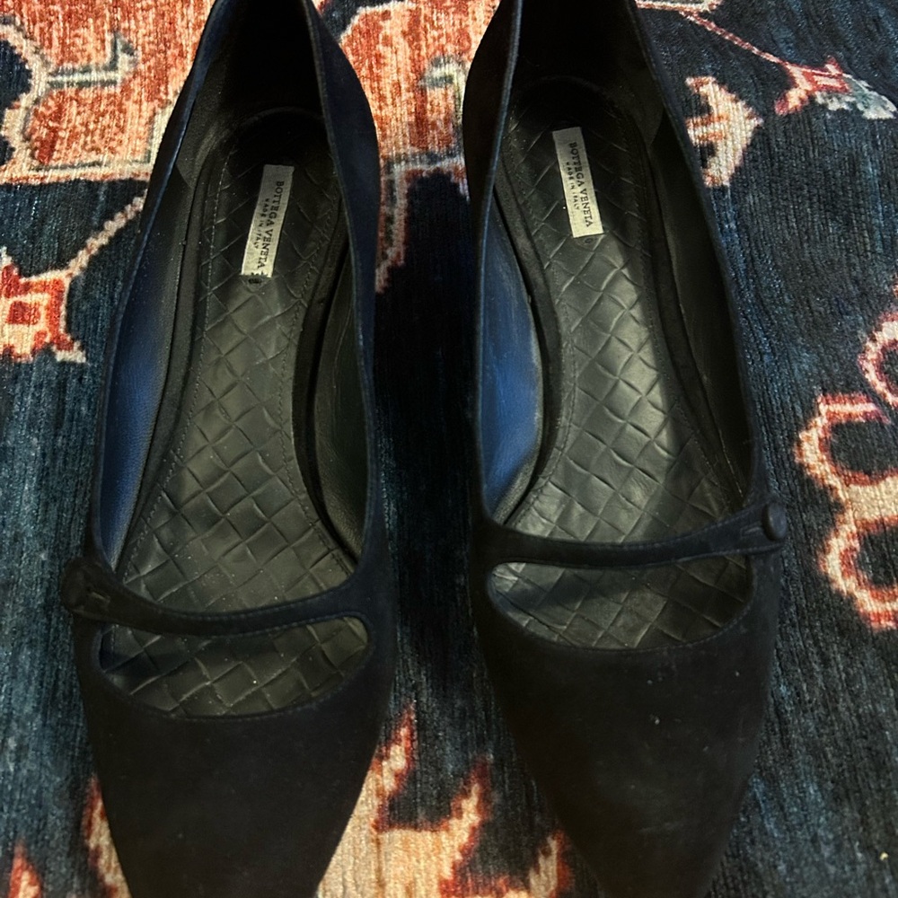 Bottega Veneta suede Mary Jane kitten heel black color EU size 39